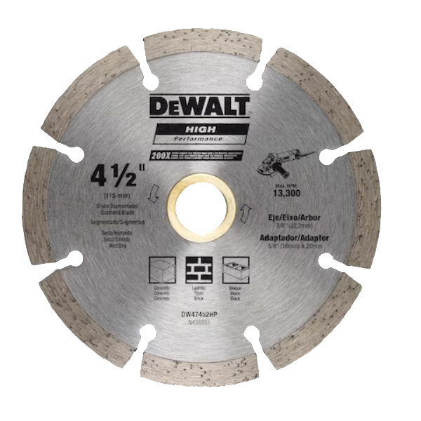 ****Dewalt High Performance Diamond Blade Segmented 115mm 4.5 In.