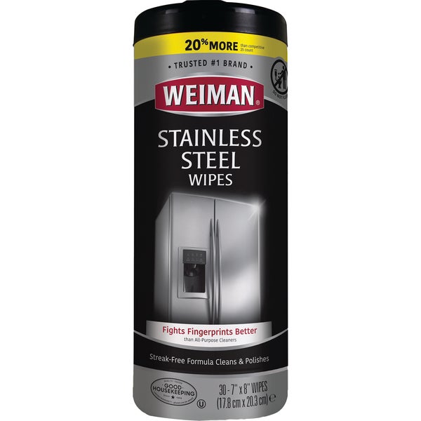 Weiman Stainless Steel Wipes 3.25 In. x 8 In. (30-Count)