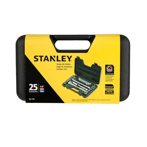 Stanley 25pc Socket and Wrench Set 1/2 In.