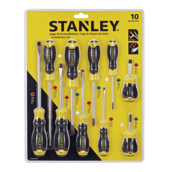 Stanley CushionGrip Screwdrivers - Set of 10