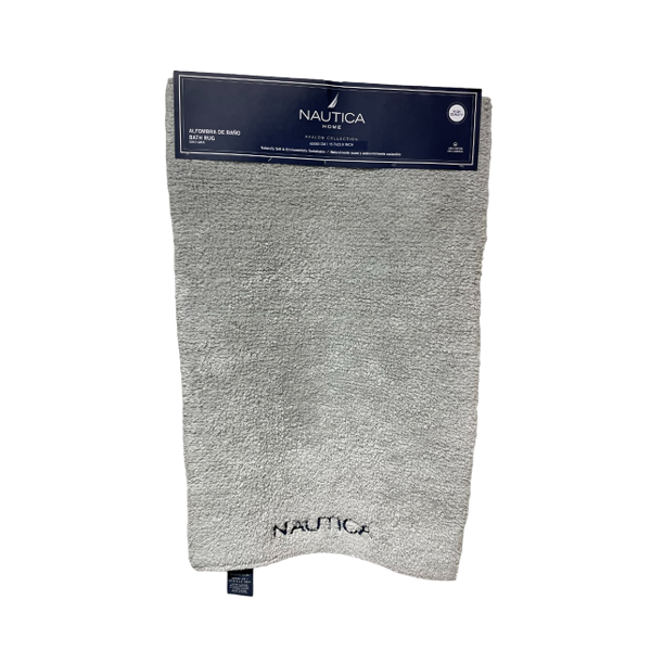 Nautica Bath Mat 15.75 x 23.5 In. Grey