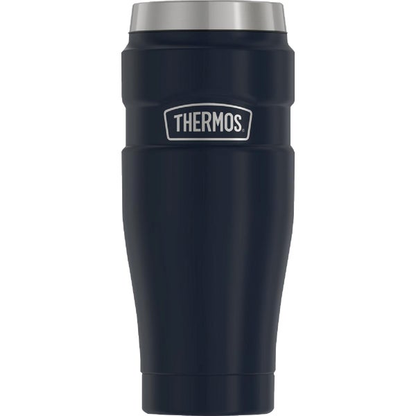 Thermos Stainless Steel Insulated Travel Tumbler, 16 Oz. Matte Blue