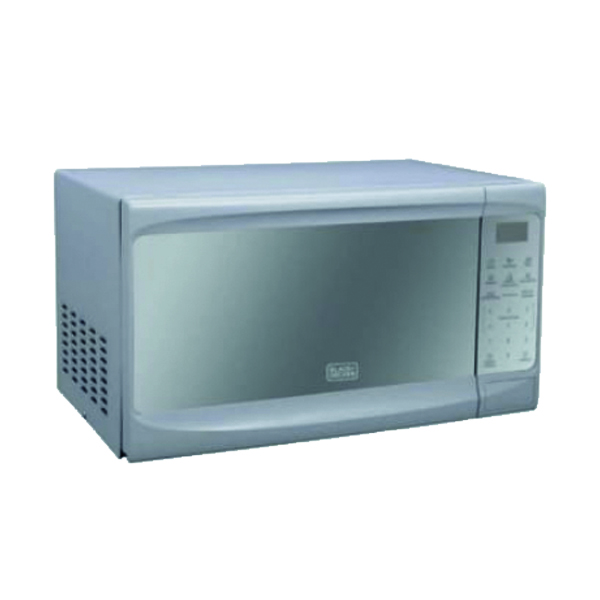 Black &amp; Decker Microwave Oven 0.6 CF Silver (Mirror Glass)