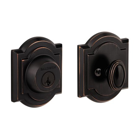 Baldwin Prestige Deadbolt/Entry Door Lock with Key, Venetian Bronze