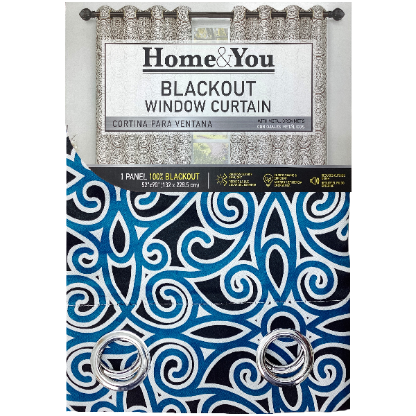 Home &amp; You Blackout Window Curtain, Single Panel