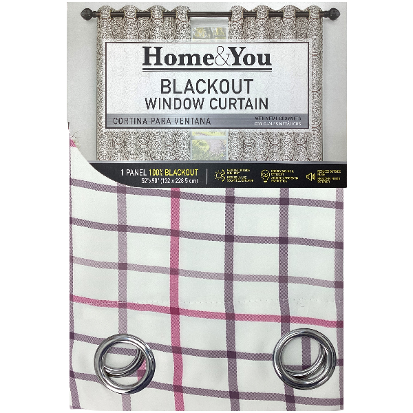 Home &amp; You Blackout Window Curtain, Single Panel