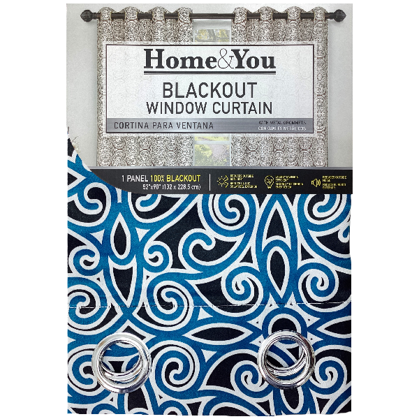 Home &amp; You Blackout Window Curtain, Single Panel