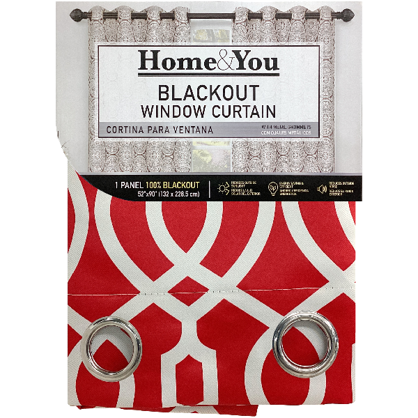 Home &amp; You Blackout Window Curtain, Single Panel