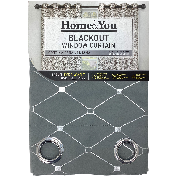 Home &amp; You Blackout Window Curtain, Single Panel