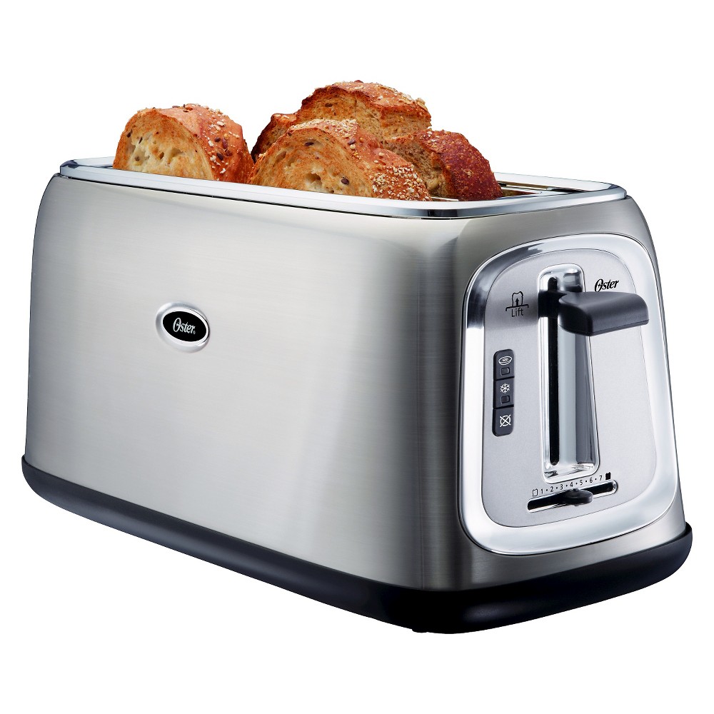 Oster 4-Slice Toaster Extra-Wide-Slot, Silver