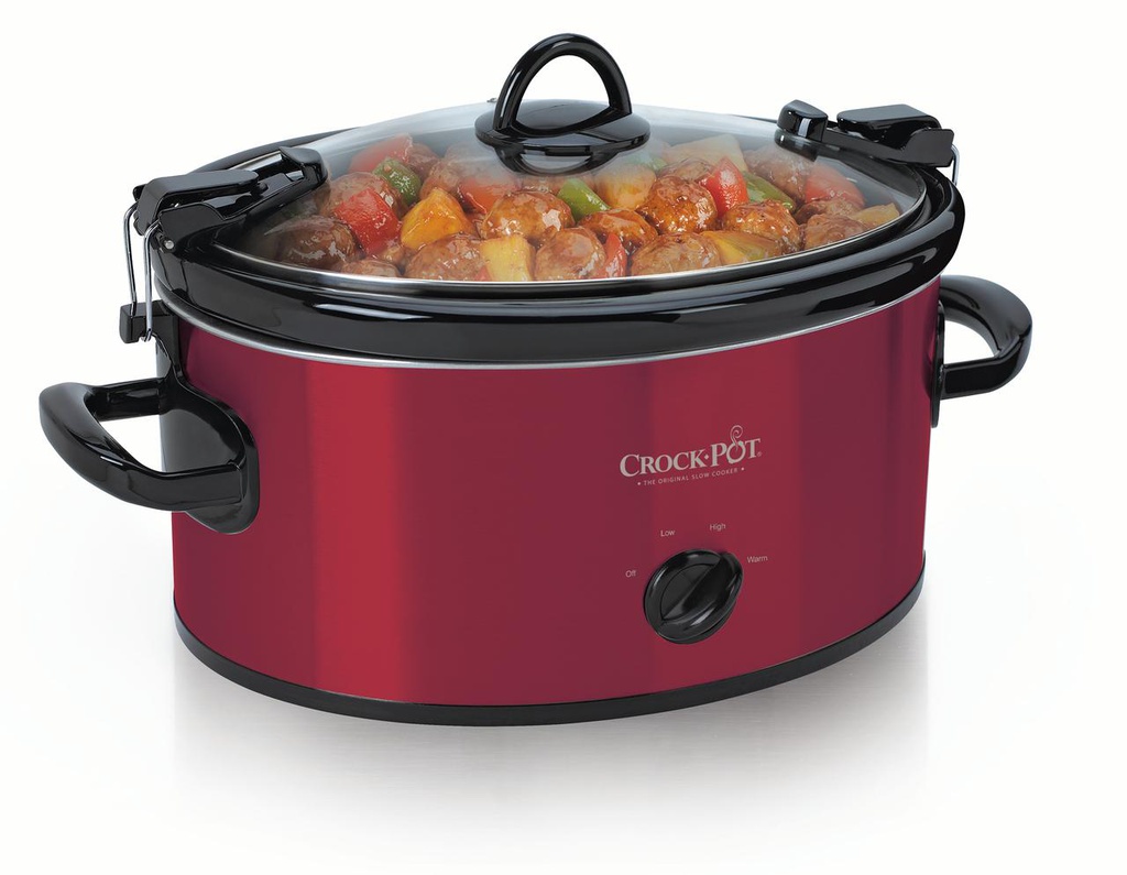 Crock-Pot Cook &amp; Carry Manual Slow Cooker 6-Qt. Red