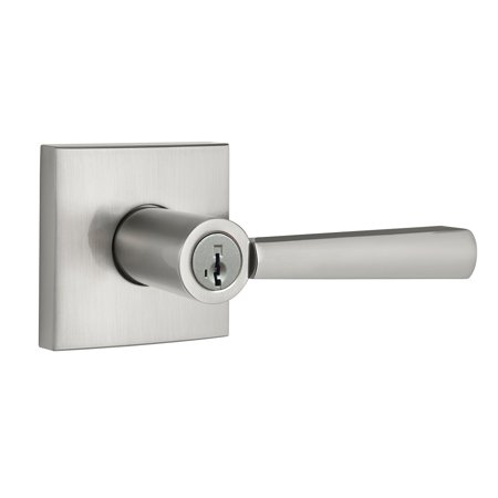 Baldwin Prestige Spyglass Single Cylinder Keyed Entry Door Lever Set, Satin Nickel