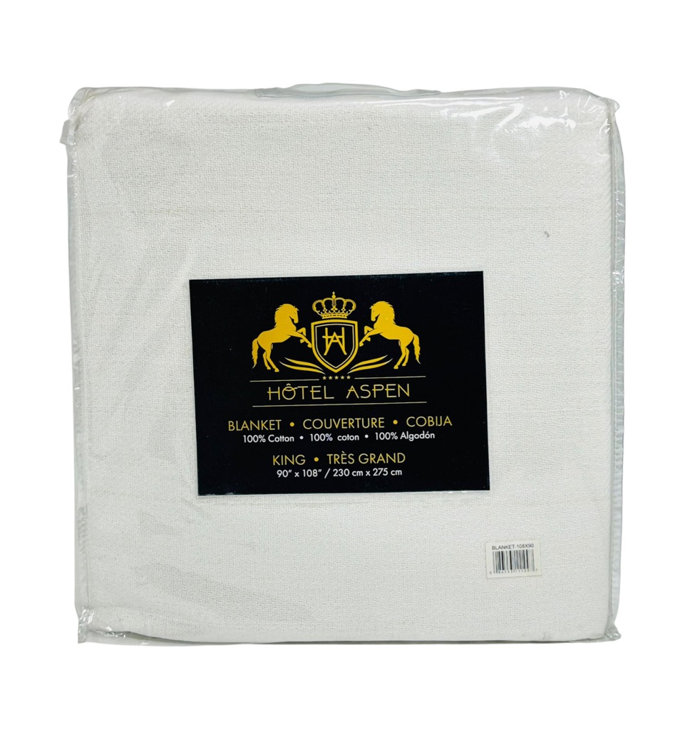 ****Hotel Cotton Blanket 108 x 90 In. Assorted