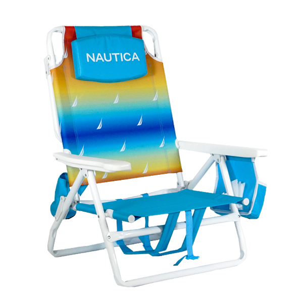 Nautica Beach Chair 5-Position, Rainbow J-Class