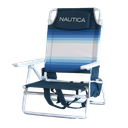 Nautica Beach Chair 5-Position, Ombre Stripe Blue