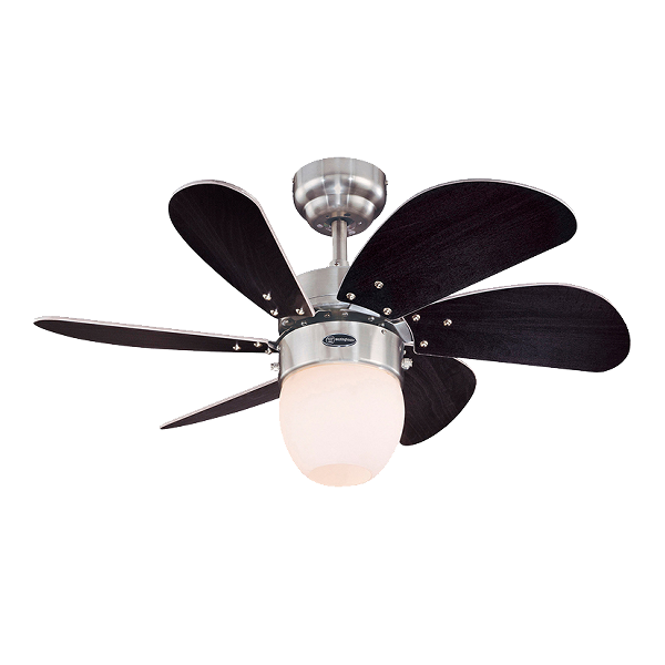 Westinghouse Turbo Swirl Ceiling Fan 30 In. Satin Chrome Finish