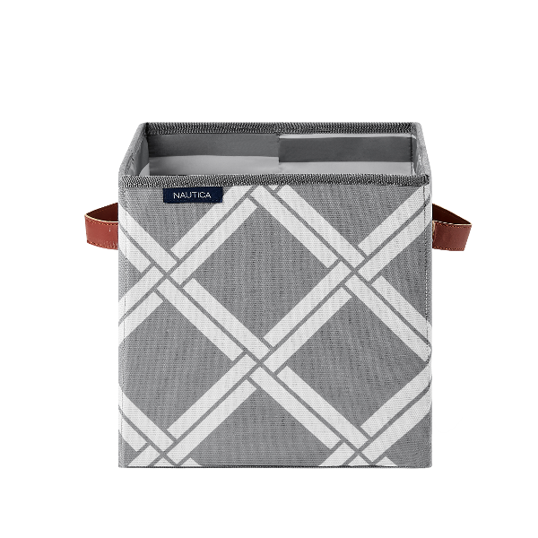 Nautica Folding Storage Cube, Gray Weave