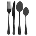 Royal Norfolk 16pc Cutlery Set, Black