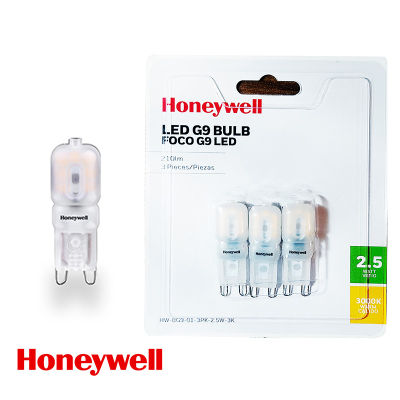 Honeywell 3pk LED Bulb G9 2.5W 3000K