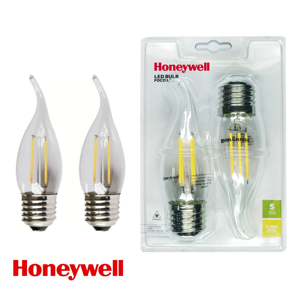 Honeywell 2pk Filament LED Bulb E27