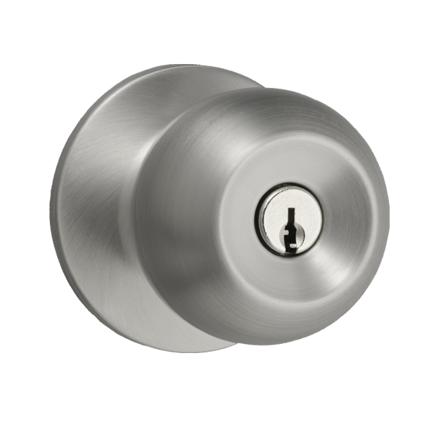 Kwikset Bala Entry Knob Brushed Stainless Steel