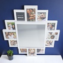 SoHo Wall Mirror with Photo Collage 20 In. White