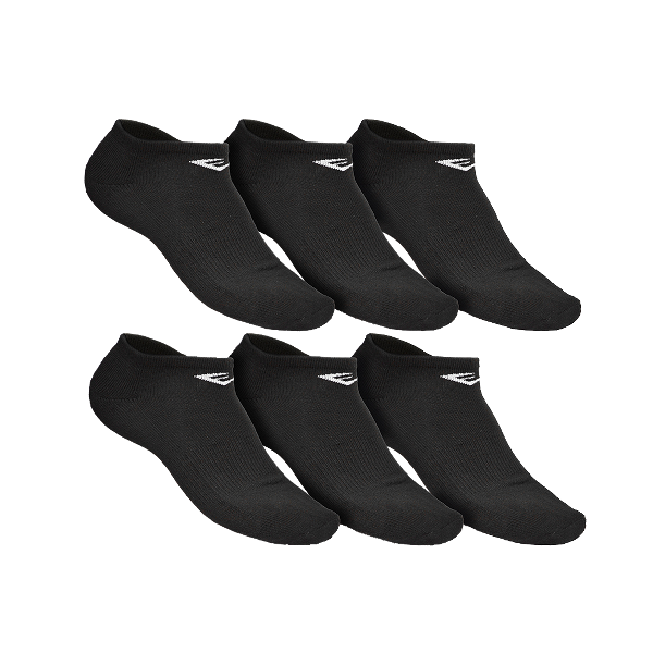 Everlast Short Socks (Size 9-11) Poly 6-Pack, Black