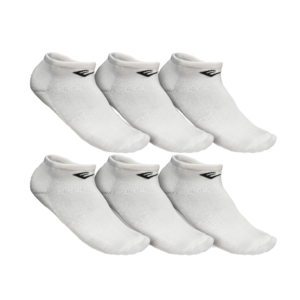 Everlast Short Socks (Size 9-11) Poly 6-Pack, White