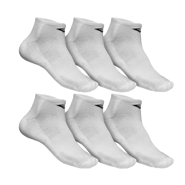 Everlast Ankle Socks (Size 10-13) Poly 6-Pack, White