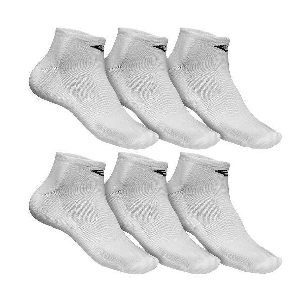 Everlast Ankle Socks (Size 9-11) Poly 6-Pack, White