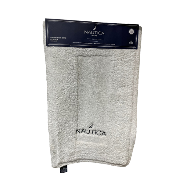 Nautica Bath Mat 15.75 x 23.5 In. White