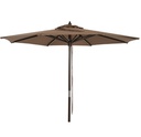 Outdoor Expressions Market Patio Umbrella 7.5 Ft. Brown with Chrome Plated Hardware
