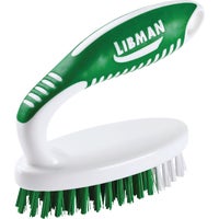 Libman Polymer Bristle Rubber Grip Scrub Brush 4.25 In.