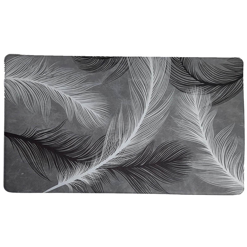 Classy Homes Foam Mat, Grey Feathers 18x30 in.