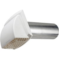 Dundas Jafine ProMax Plastic Dryer Vent Hood 4 In. White