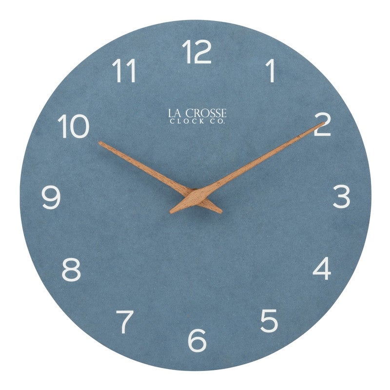 La Crosse Tahoe Contemporary Quartz Analog Wall Clock 12 In. Blue