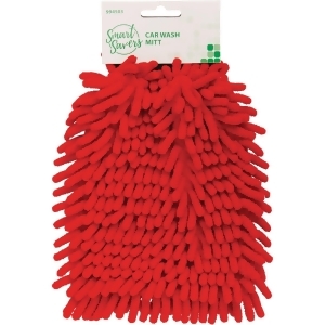 Smart Savers Wash Mitt Microfiber Chenille Coral