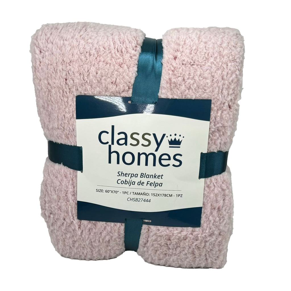 Classy Homes Sherpa Blanket 60 x 70 In.