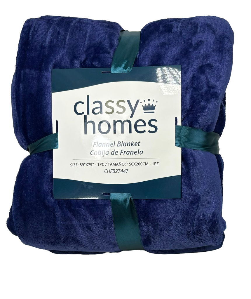 Classy Homes Flannel Blanket 59 x 79 In.