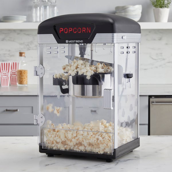 West Bend Theater Crazy Popcorn Machine 4 Qt. Black