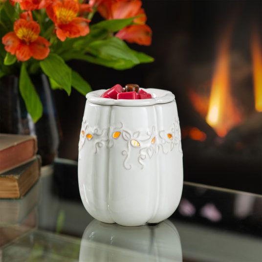 Candle Warmers Illumination Fragrance Warmer, White Pumpkin