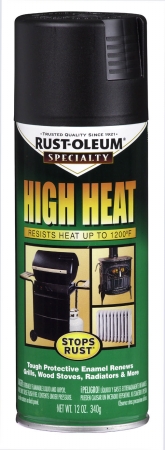 Rust-Oleum Flat High Heat Spray Paint 12 Oz., Black