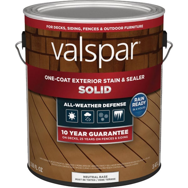 Valspar Solid Deck Stain, Neutral Base, 1 Gal.