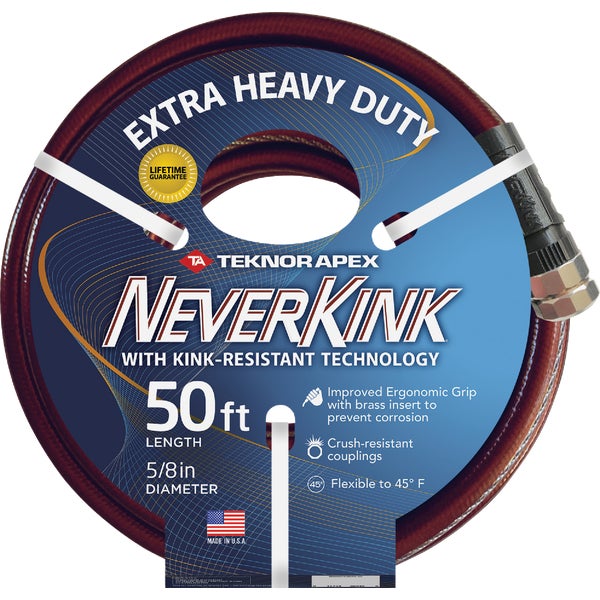 Teknor Apex Neverkink Extra Heavy-Duty Garden Hose 5/8 In. Dia. x 50 Ft. L.