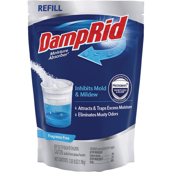 DampRid Fragrance Free Moisture Absorber Refill with Microban 42 Oz.