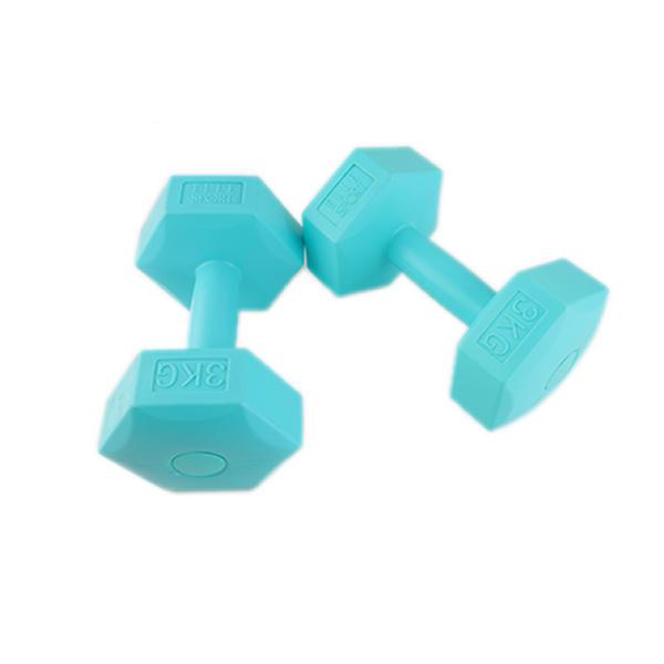 Elle Sport PE Cement Dumbbells 3kg, Aqua - Pair