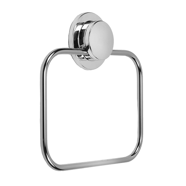 Elle Home Stick 'n Lock Towel Ring, Satin Nickel