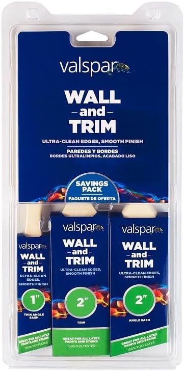 Valspar 3pc Paintbrush Set Wall/ Trim 1 In./ 2 In.