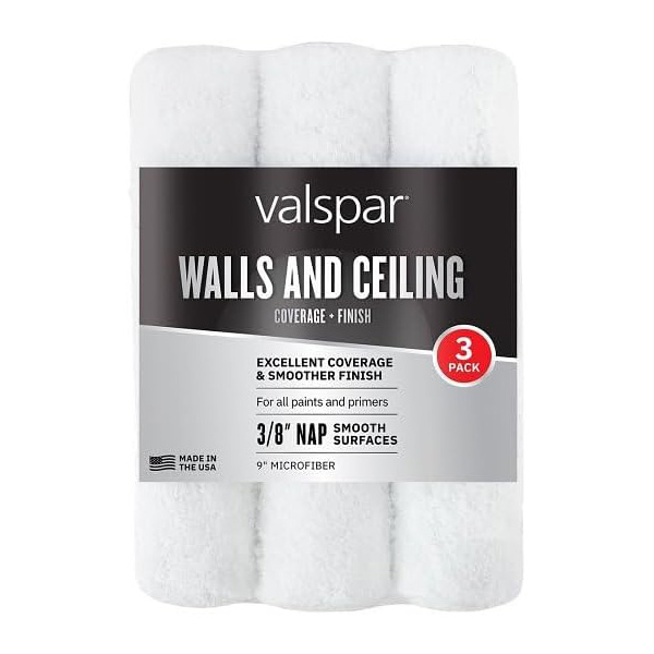 Valspar Roller Cover Microfiber 9 x 3/8 In. 3-Pack