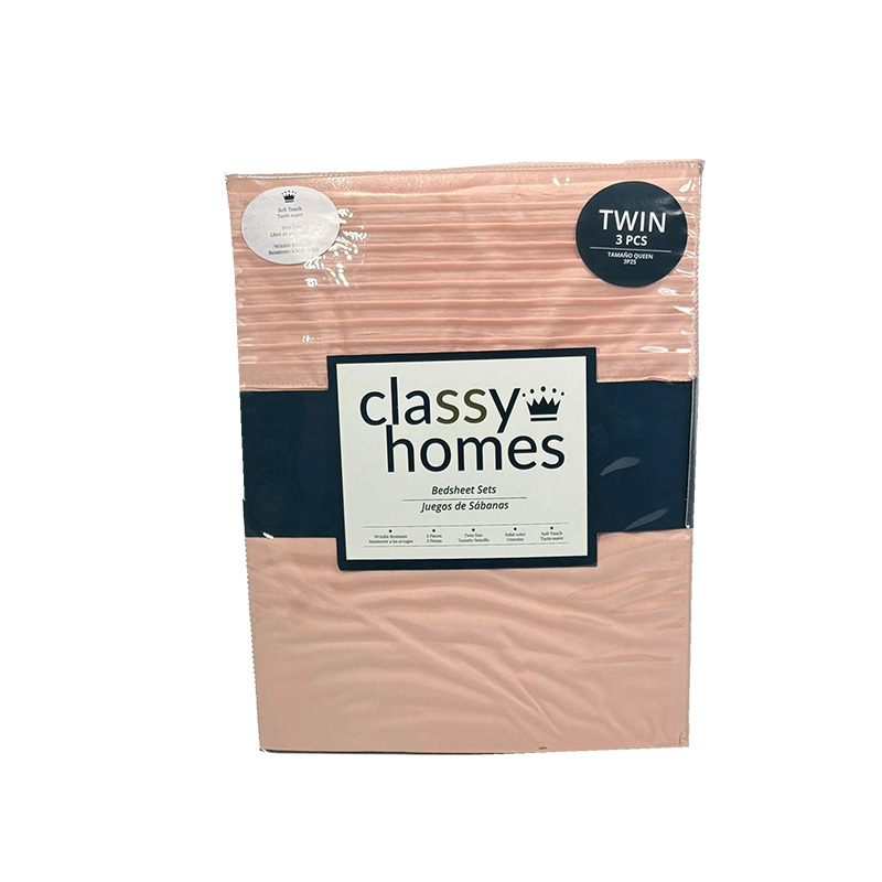 ****Classy Homes Twin 3pc Solid Sheet Set